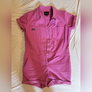 WildFang Pink Short Sleeve Romper Size Large